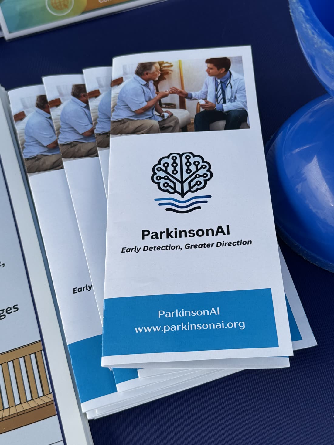ParkinsonAI informational brochures prepared for community outreach