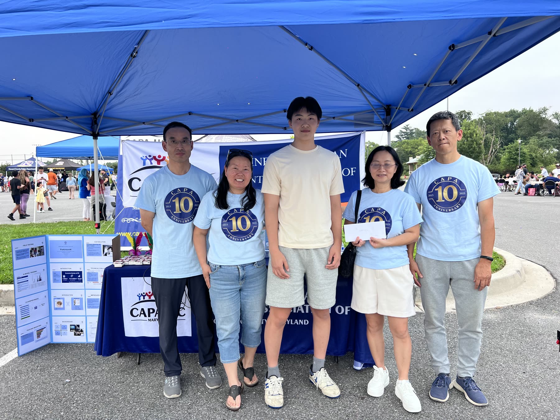 Eric with CAPA-HC volunteers at the 2025 National Night Out